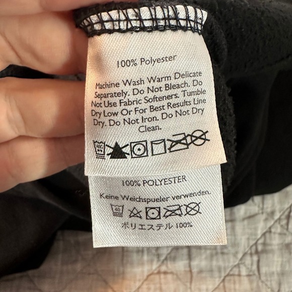 Eddie Bauer Mens Black Quarter Zip Fleece Pullover Jacket Size M Pocket - Picture 5 of 8